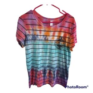 Upcycled and Hand-dyed "Mom Life" Tshirt